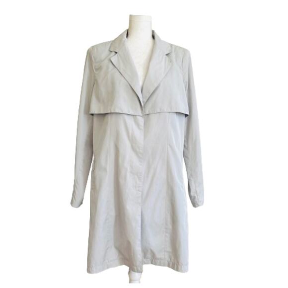 American Glamour Badgley Mischka Jacket Coat Rain Trench Jacket Coat Large - Picture 1 of 12